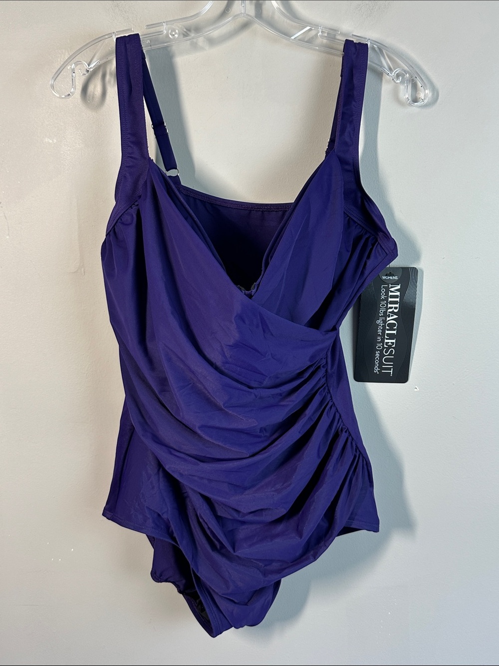 NWT Miraclesuit Sanibel One Piece Swimsuit in Mulberry Size 20W Plus Size Vaca